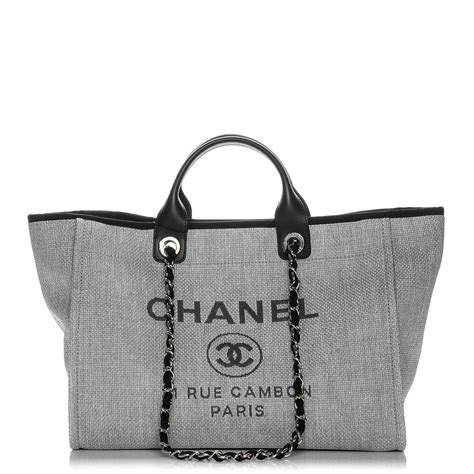 chanel canvas large deauville tote replica|chanel canvas tote 2021.